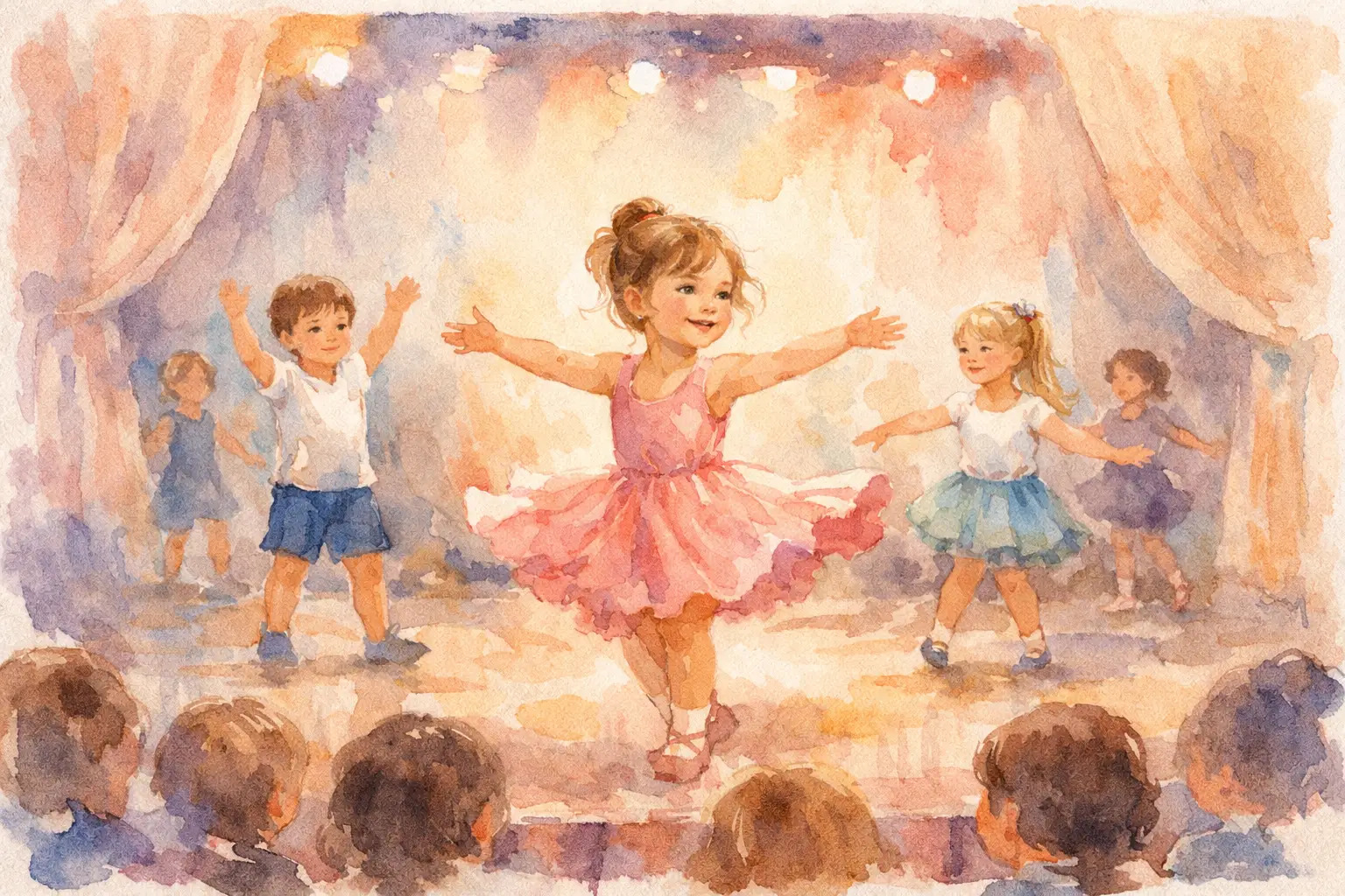 חוג ריקוד עם חוויית במה שבונה ביטחון לילדים